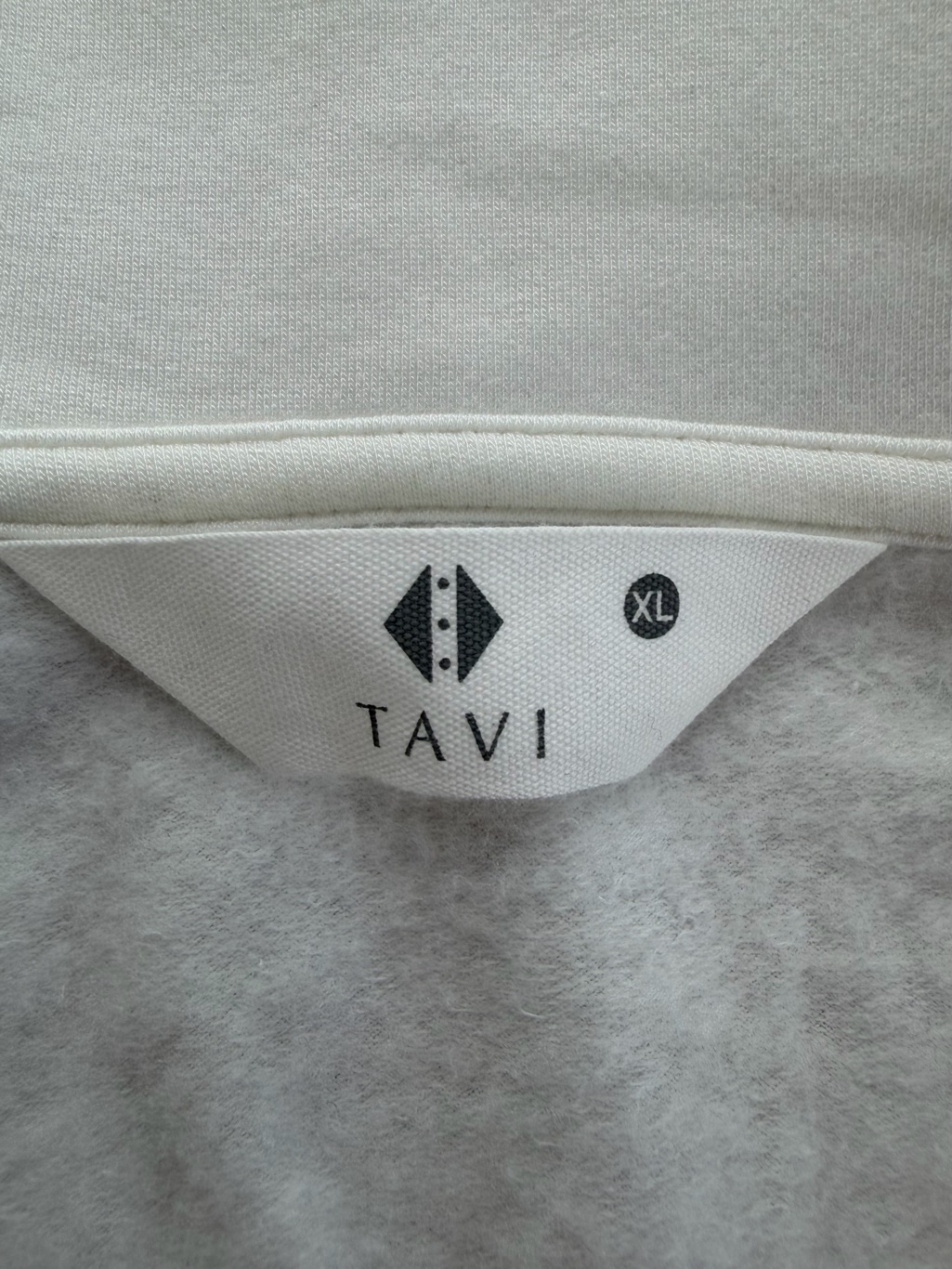 Tavi Cozy Collared Sweatshirt Xl Coconut Ebony Modal Fleece Athleisure Nwt — image 8 of 8